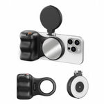 TELESIN Magnetische Handyhalterung Fotografiegriff Fernbedienungsassistent, Weißer Kameragriff+Silbernes Aufhelllicht, Weißer Kameragriff+Stativ+Silbernes Aufhelllicht, Weißer Kameragriff+Weißes Aufhelllicht, Weißer Kameragriff+Stativ+Weißes Aufhelllicht