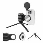 TELESIN Magnetische Handyhalterung Fotografiegriff Fernbedienungsassistent, Weißer Kameragriff+Silbernes Aufhelllicht, Weißer Kameragriff+Stativ+Silbernes Aufhelllicht, Weißer Kameragriff+Weißes Aufhelllicht, Weißer Kameragriff+Stativ+Weißes Aufhelllicht