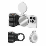 TELESIN Magnetische Handyhalterung Fotografiegriff Fernbedienungsassistent, Weißer Kameragriff+Silbernes Aufhelllicht, Weißer Kameragriff+Stativ+Silbernes Aufhelllicht, Weißer Kameragriff+Weißes Aufhelllicht, Weißer Kameragriff+Stativ+Weißes Aufhelllicht