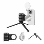 TELESIN Magnetische Handyhalterung Fotografiegriff Fernbedienungsassistent, Weißer Kameragriff+Silbernes Aufhelllicht, Weißer Kameragriff+Stativ+Silbernes Aufhelllicht, Weißer Kameragriff+Weißes Aufhelllicht, Weißer Kameragriff+Stativ+Weißes Aufhelllicht