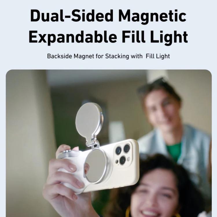 TELESIN Magnetische Handyhalterung Fotografiegriff Fernbedienungsassistent, Weißer Kameragriff+Silbernes Aufhelllicht, Weißer Kameragriff+Stativ+Silbernes Aufhelllicht, Weißer Kameragriff+Weißes Aufhelllicht, Weißer Kameragriff+Stativ+Weißes Aufhelllicht