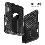 Für AirTag 2. Gen / AirTag 1. Gen Magnetischer Metall-Kartenhalter mit Telefonständer, RFID-blockierend, Elastisches Handgelenkband
