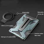 Für AirTag 2. Gen / AirTag 1. Gen Magnetische Kartenhalter RFID-blockierende Brieftasche