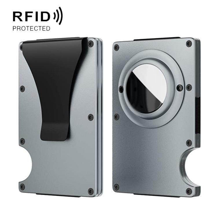 Für AirTag 2. Gen / AirTag 1. Gen Metall-Kartenhalter RFID-blockierende Brieftasche