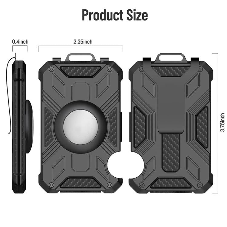 Für AirTag 2. Gen / AirTag 1. Gen RFID-blockierender Aluminium-Metall-Geldbörsen-Kartenhalter