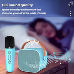 Portable Bluetooth Speaker With Detachable Microphone Kids Family Karaoke Set, Sky Blue Dual Mic, Pink Dual Mic, White Dual Mic, Sky Blue Single Mic, Pink Single Mic, White Single Mic