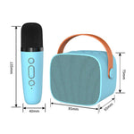 Portable Bluetooth Speaker With Detachable Microphone Kids Family Karaoke Set, Sky Blue Dual Mic, Pink Dual Mic, White Dual Mic, Sky Blue Single Mic, Pink Single Mic, White Single Mic