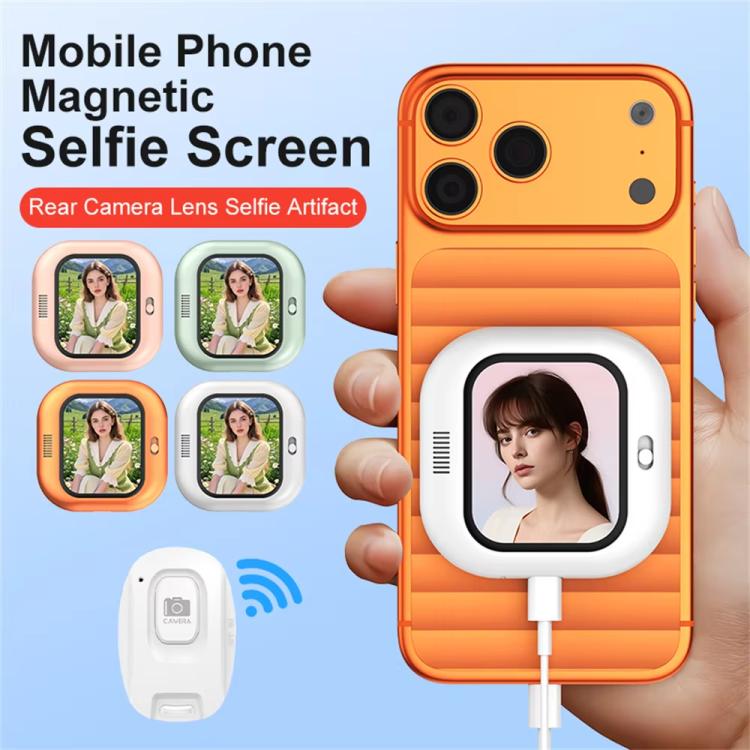 X3 Kabelgebundener Smartphone Selfie-Spiegel Magnetisch Rückseitig Montiertes Selfie-Display, X3 Kabelgebunden