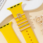 5pcs /Set Strap Decorative Rings Strap Letter Charms Accessories, A, B, C, D, E, F, G, J, K, L, M, R, S