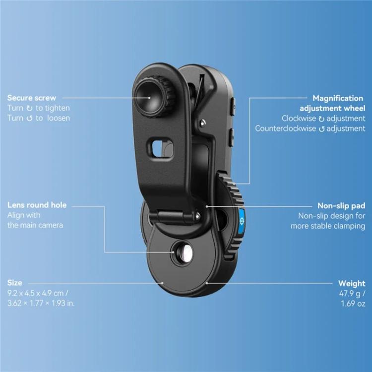 APEXEL TriScope 40X-80X-120X Telefonmikroskop mit Dual-Temperatur LED & UV-Beleuchtung, APL-MS3L