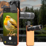 APEXEL TeleZoom 5–10X Zoom Teleobjektiv-Kit für Smartphone mit All-in-One Universalclip, APL-T5-10X