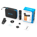 APEXEL TeleZoom 5–10X Zoom Teleobjektiv-Kit für Smartphone mit All-in-One Universalclip, APL-T5-10X