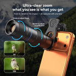 APEXEL TeleZoom 5–10X Zoom Teleobjektiv-Kit für Smartphone mit All-in-One Universalclip, APL-T5-10X