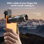 APEXEL TeleZoom 5–10X Zoom Teleobjektiv-Kit für Smartphone mit All-in-One Universalclip, APL-T5-10X