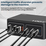 100W Hochleistungs-PD-Schnelllade-USB-Multi-Port-Ladegerät, US-Stecker, EU-Stecker, AU-Stecker, KR-Stecker, UK-Stecker