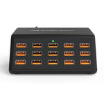 15-Port USB-Steckdosenleiste Intelligentes Schnelllade-Ladegerät, US-Stecker, UK-Stecker, AU-Stecker, EU-Stecker, KR-Stecker