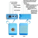 Mini Retro Bluetooth Lautsprecher mit RGB-Lichtern TF-Karten- & U-Disk-Steckplatz Desktop-Audio