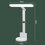 Xiajule Augenschonende Studien-Schreibtischlampe mit Zeit Anzeige 3-Farbtemperatur Dimmbar Leselampe Nachttischlampe, XH4000, XH4800