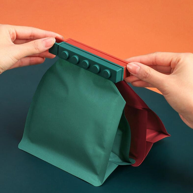4 STK./Set Baustein Lebensmittel-Verschlussclip, Küchen-Frischhalteclip, Snack-Plastiktüten-Verschlussclip, Verschlussclip
