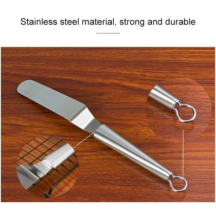 Edelstahl-Cremespatel Edelstahl-Glockenmesser Tortenspatel Backschaber Backwerkzeuge