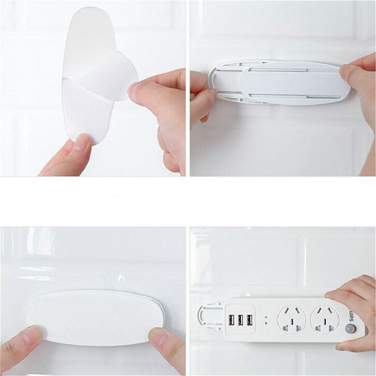 10 STK. Steckbarer Kabelhalter, wandmontierter Router-Halter, oval, quadratisch