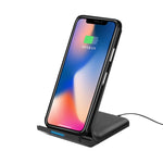 R2 10W vertikales Handy-Wireless-Ladegerät, intelligenter Schnelllade-Ständer für den Schreibtisch, R2 (Schwarz)