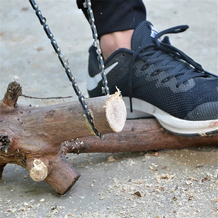 Outdoor Tragbare Hand-Kettensäge für den Feldeinsatz, Überleben, Manganstahl-Kettensäge, Multifunktionale Baumfällsäge, Drahtsäge (11 Zähne Orange), Drahtsäge (11 Zähne Schwarz)