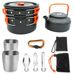 Outdoor-Bedarf Camping Tragbare Teekanne Set Topf-Set