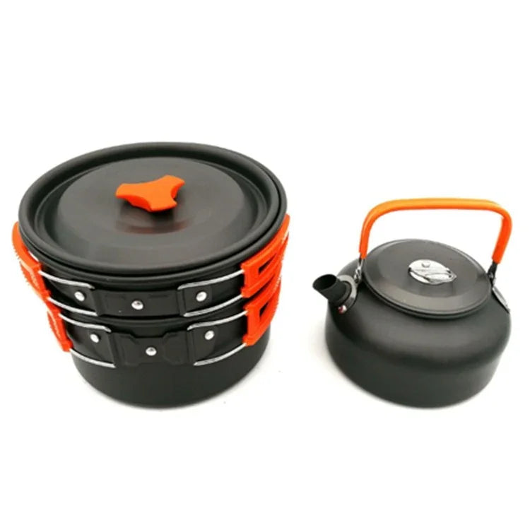 Outdoor-Bedarf Camping Tragbare Teekanne Set Topf-Set