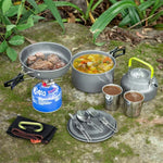 Outdoor-Bedarf Camping Tragbare Teekanne Set Topf-Set