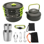 Outdoor-Bedarf Camping Tragbare Teekanne Set Topf-Set