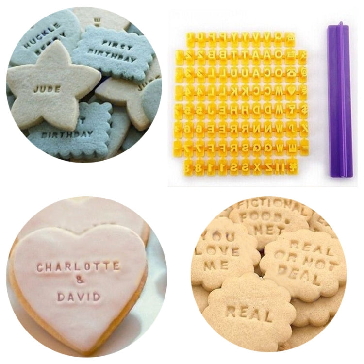 Englisch Alphanumerisches Symbol Stempel Ausstechform Beweglicher Typ Kuchenform-Set, Kuchenform-Set