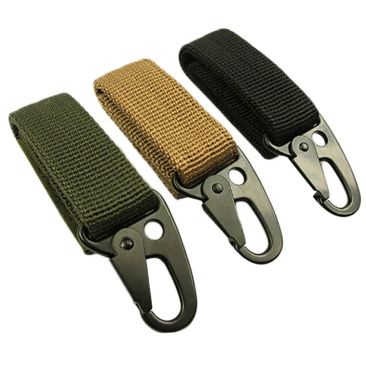 2 Stücke Outdoor Camping Karabiner Rucksackhaken Olecranon Molle Haken Survival Gear EDC Nylon Schlüsselanhänger Verschluss