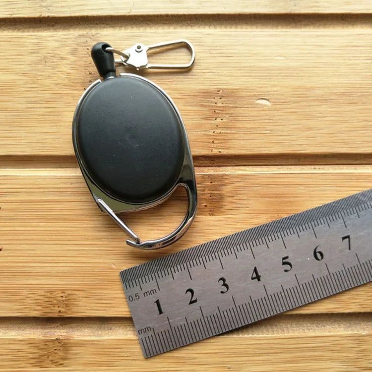 Outdoor Teleskop Drahtseil Schlüsselanhänger Anti-Diebstahl Schlüsselkette EDC Einziehbare Kette Rücklauf Schlüsselring Halter