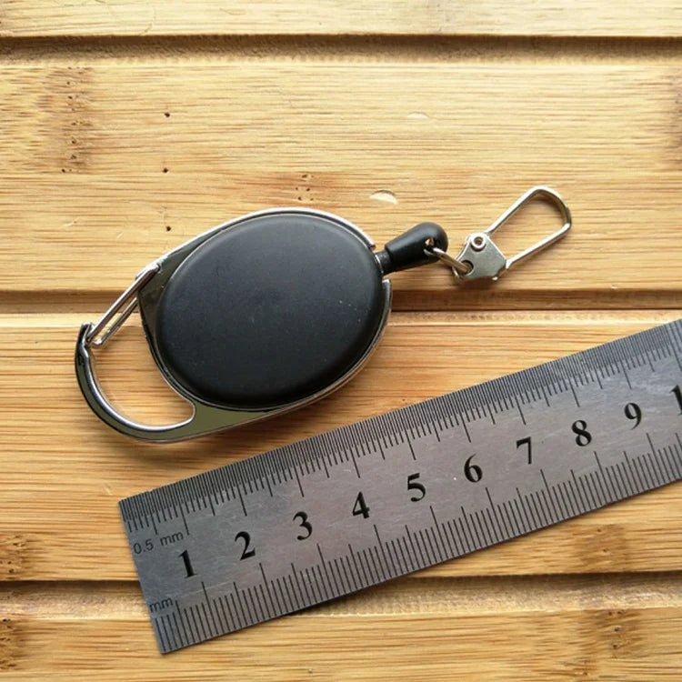 Outdoor Teleskop Drahtseil Schlüsselanhänger Anti-Diebstahl Schlüsselkette EDC Einziehbare Kette Rücklauf Schlüsselring Halter