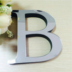 2 Stück Heimdekoration Kreative Persönlichkeit Englische Buchstaben Acryl Spiegel 3D DIY Wandaufkleber