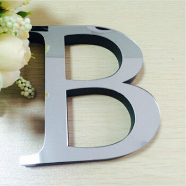 2 Stück Heimdekoration Kreative Persönlichkeit Englische Buchstaben Acryl Spiegel 3D DIY Wandaufkleber