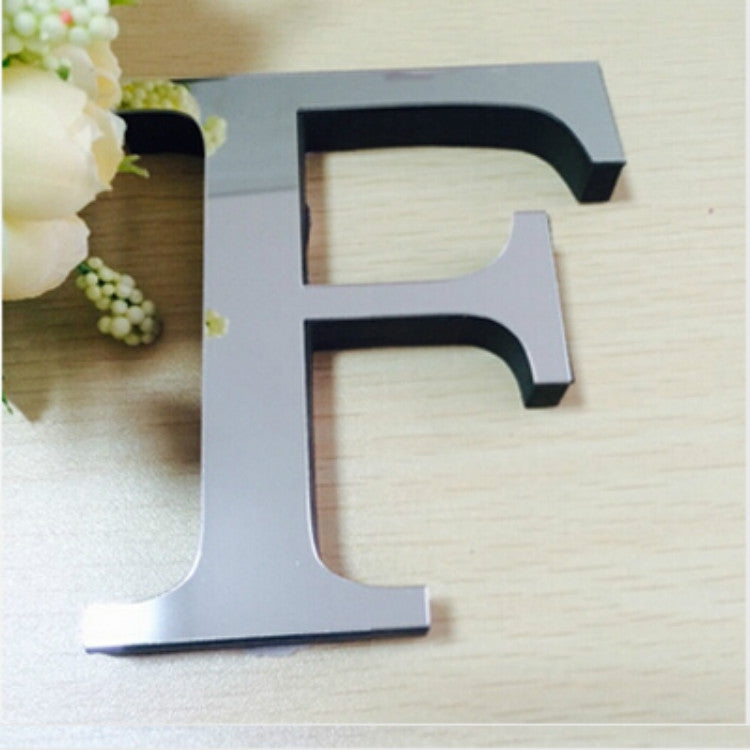 2 Stück Heimdekoration Kreative Persönlichkeit Englische Buchstaben Acryl Spiegel 3D DIY Wandaufkleber