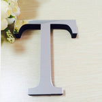 2 Stück Heimdekoration Kreative Persönlichkeit Englische Buchstaben Acryl Spiegel 3D DIY Wandaufkleber
