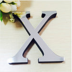 2 Stück Heimdekoration Kreative Persönlichkeit Englische Buchstaben Acryl Spiegel 3D DIY Wandaufkleber
