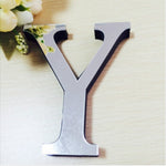2 Stück Heimdekoration Kreative Persönlichkeit Englische Buchstaben Acryl Spiegel 3D DIY Wandaufkleber