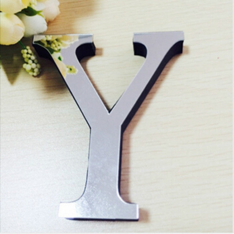 2 Stück Heimdekoration Kreative Persönlichkeit Englische Buchstaben Acryl Spiegel 3D DIY Wandaufkleber