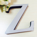 2 Stück Heimdekoration Kreative Persönlichkeit Englische Buchstaben Acryl Spiegel 3D DIY Wandaufkleber
