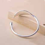 Blatt-Manschetten-Armreifen Damen Vintage Silber Schmuck Luxusarmband