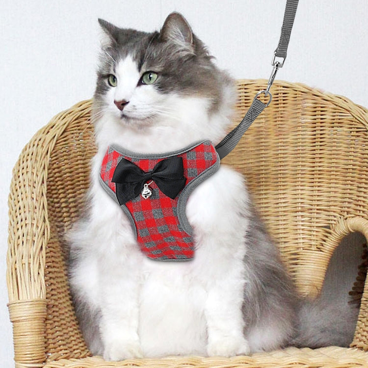 Verstellbare Schleifen- und Karowesten-Führleine für Katzen und Hunde, Rot, Blau, Grau, Rosa, Gelb