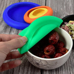 3 Sets 4 in 1 Silikon-Frischhaltedeckel-Set, Multifunktionale Obst- und Gemüsesiegelbare dehnbare Silikon-Schüsseldeckel Zufällige Farblieferung, Silikon-Frischhaltedeckel