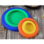 3 Sets 4 in 1 Silikon-Frischhaltedeckel-Set, Multifunktionale Obst- und Gemüsesiegelbare dehnbare Silikon-Schüsseldeckel Zufällige Farblieferung, Silikon-Frischhaltedeckel