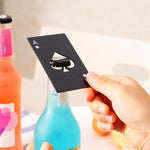 2 Stück Edelstahl Flaschenöffner Poker Spielkarte Pik Limonadenflaschenöffner