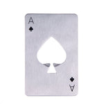 2 Stück Edelstahl Flaschenöffner Poker Spielkarte Pik Limonadenflaschenöffner