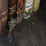 Vintage kleine barocke grüne Kristalltiaras Kronen für Damen Mädchen Braut Hochzeitshaarschmuck Accessoires
